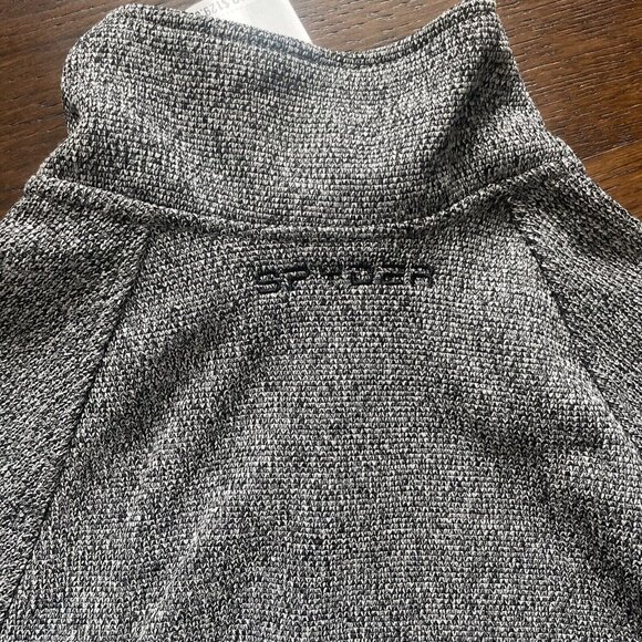 NWT Spyder Mens Core Sweater Mid-Weight Charcoal Heather Full Zip Jacket Small - Picture 4 of 4